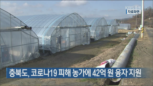 충북도, 코로나19 피해 농가에 42억 원 융자 지원