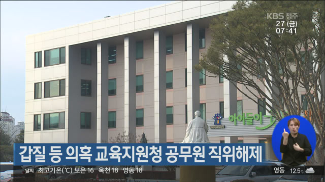 갑질 등 의혹 교육지원청 공무원 직위해제