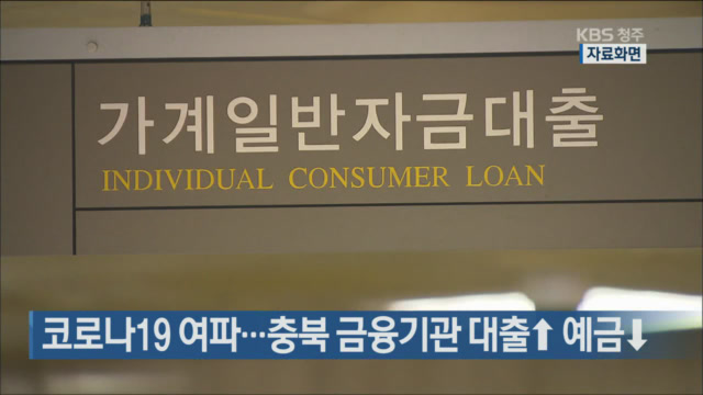 코로나19 여파…충북 금융기관 대출↑ 예금↓