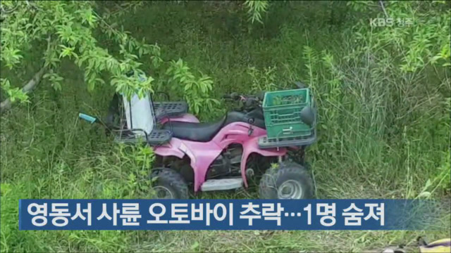 영동서 사륜 오토바이 추락…1명 숨져