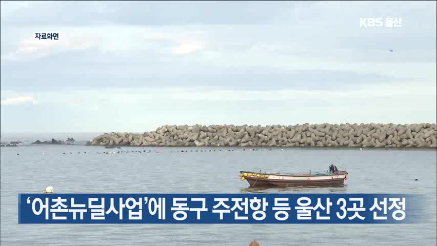 ‘어촌뉴딜사업’에 동구 주전항 등 울산 3곳 선정